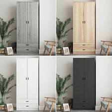 Tall Wooden 2 Door Wardrobe