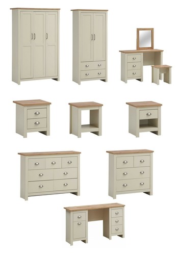 Cream oak bedroom - bedroom, furniture
