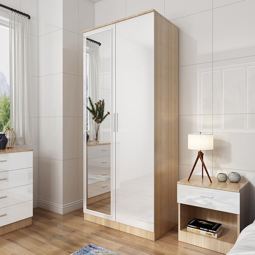 Door wardrobe with - wardrobe, mirror