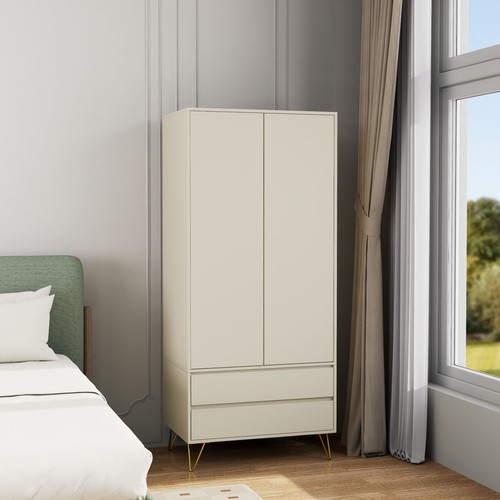 Wooden door wardrobe with - wardrobe, 2