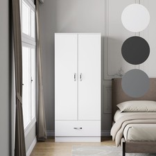 Wooden 2 Door Wardrobe with