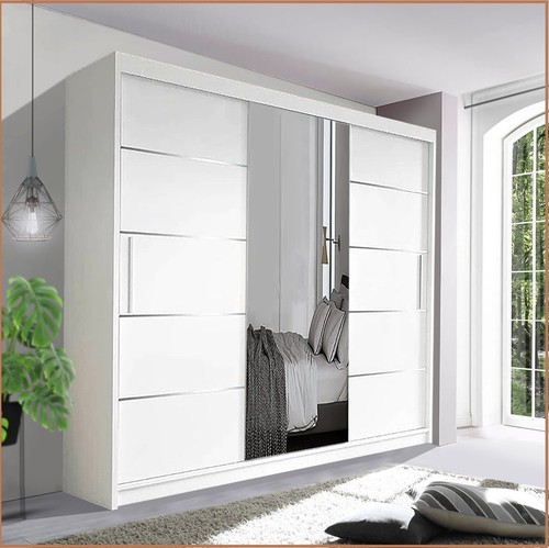 Sliding wardrobe with mirror - with,