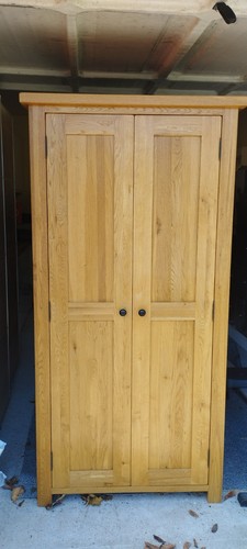 Solid oak wardrobe - solid,