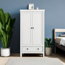 2 Door Wardrobe with 1 Drawer