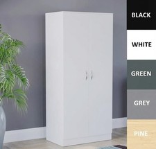 2 Door Wooden Wardrobe Hanging