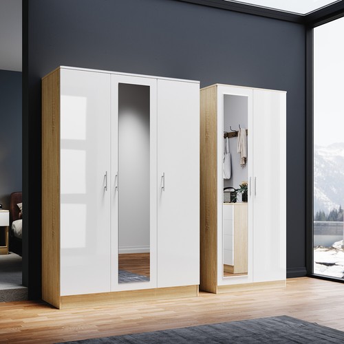 High gloss door wardrobe - high,